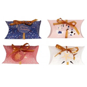 Vianočná papierová darčeková krabička pukačka 150x70mm 8 ks mix 4 motívov